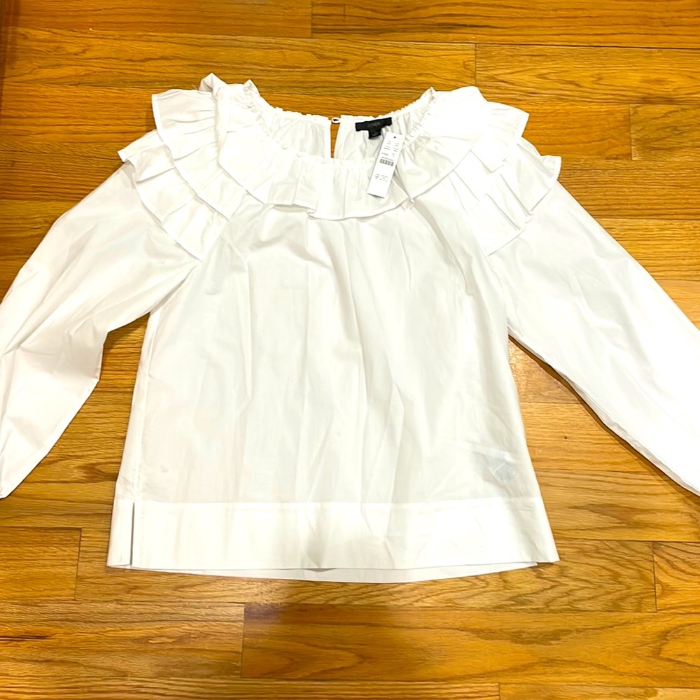 NWT J Crew white blouse
